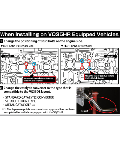 COLLECTEURS INOX V2  350Z TOMEI