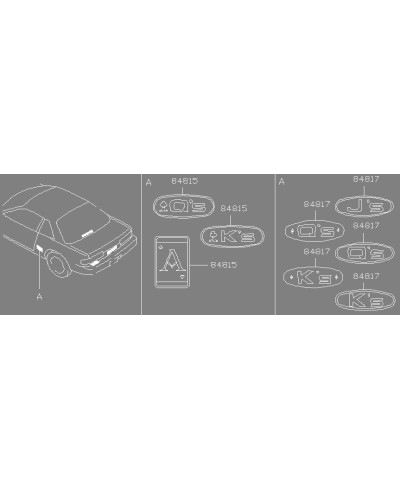 EMBLEME " Q's " S13 S14 S15 NISSAN