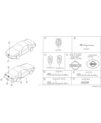 EMBLEME CAPOT SILVIA S14 S15 NISSAN 