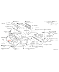 SUPPORT PLAQUE PARECHOC SKYLINE R34 NISSAN