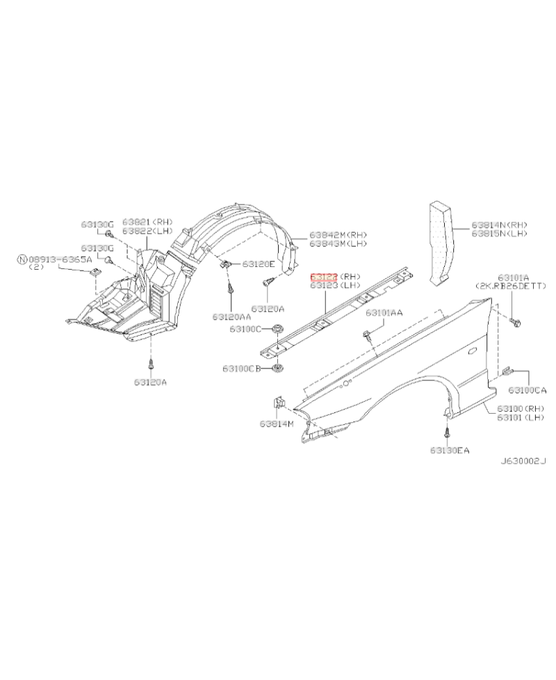 SUPPORT PARECHOC SKYLINE R34 NISSAN