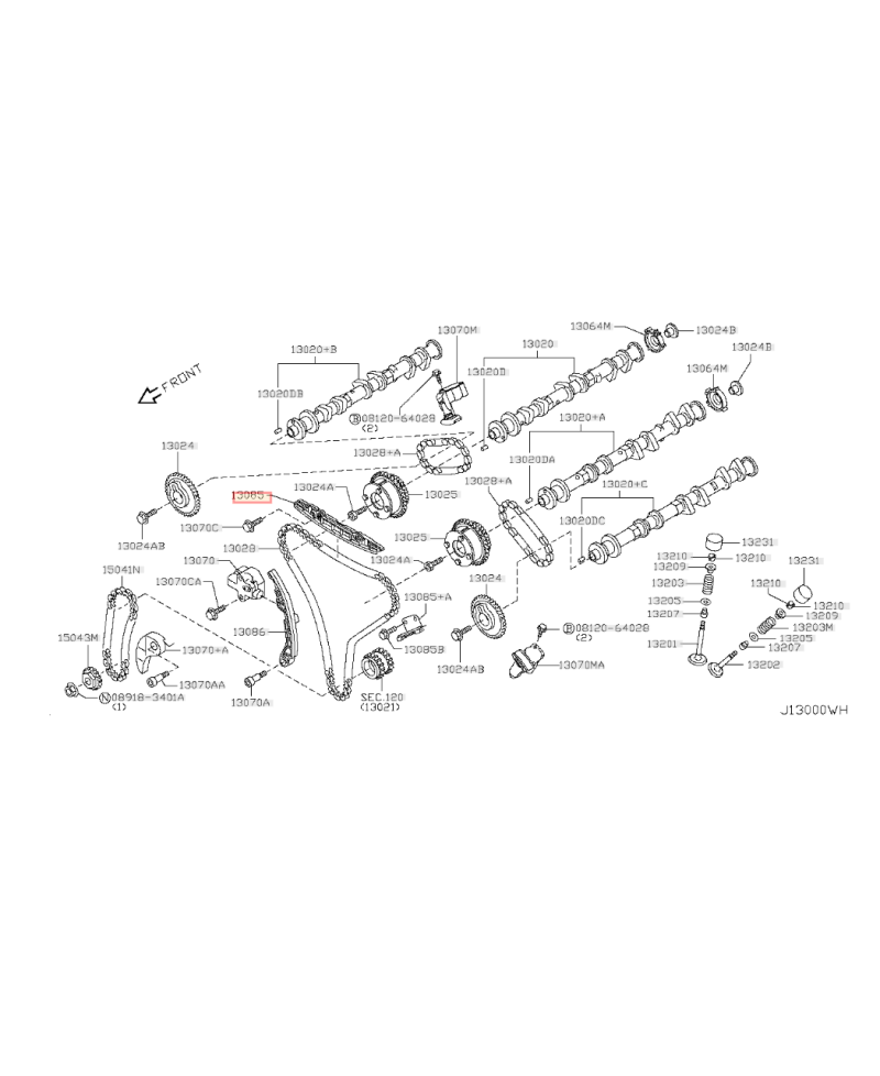 GUIDE CHAINE DISTRIBUTION GTR R35 NISSAN 