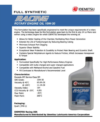 HUILE MOTEUR 10W30 IDEMITSU