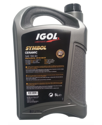 HUILE MOTEUR SYMBOL CERAMIC 5W40 A3/B3/B4 IGOL - 2L