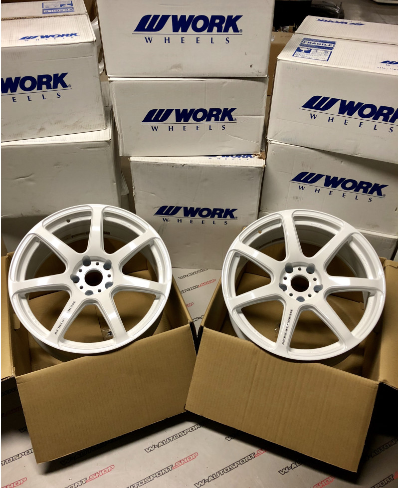 SET 2 JANTES T7R 19"X8.5" ET38 5X120 WHITE WORK WHEELS