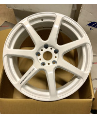 SET 2  JANTES T7R 19" ET30 5X120 BLANC  WORK WHEELSSET 2  JANTES T7R 19"x8.5 ET30 5X120 WHITE WORK WHEELS
