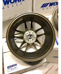 SET 2 JANTES CR KIWAMI 18"x9.5" ET38 5X114 BRONZE (AHG) WORK WHEELS