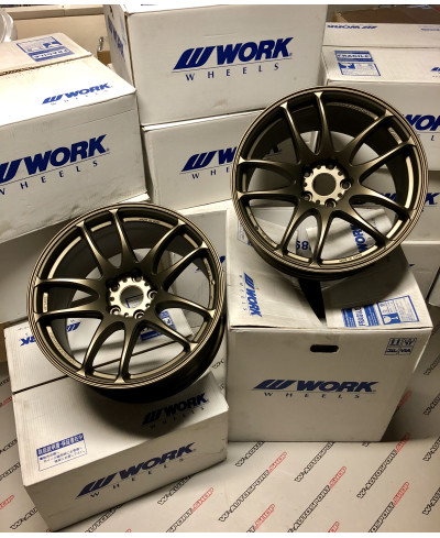 SET 2 JANTES CR KIWAMI 18"x9.5" ET38 5X114 BRONZE (AHG) WORK WHEELS