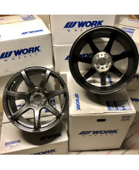 SET 2 JANTES T7R 10.5X18" ET22 5X114 SILVER  WORK WHEELS