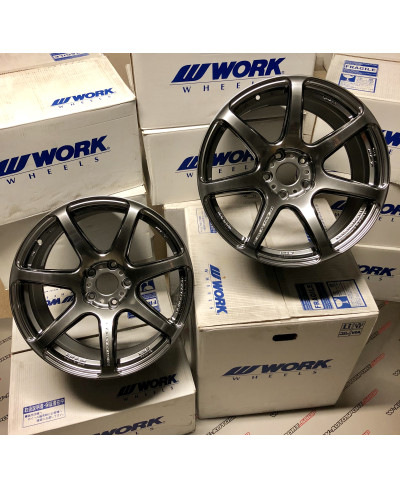 SET 2 JANTES T7R 10.5X18" ET22 5X114 SILVER  WORK WHEELS