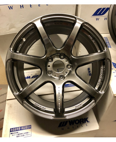 SET 2 JANTES T7R 10.5X18" ET22 5X114 SILVER  WORK WHEELS