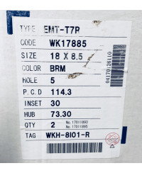 SET 2 JANTES T7R 18" ET30 5X114 KURENAI WORK WHEELS