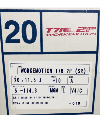 SET 2 JANTES T7R2P NISSAN GTR 20" WORK WHEELS