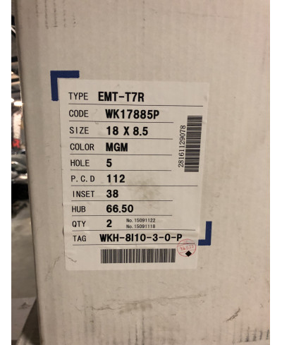 SET 4 JANTES T7R 18" 5X112 GUNMETAL  WORK WHEELS