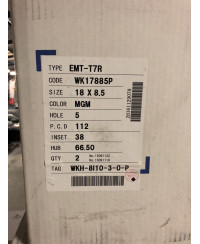 SET 4 JANTES T7R 18" 5X112 GUNMETAL  WORK WHEELS