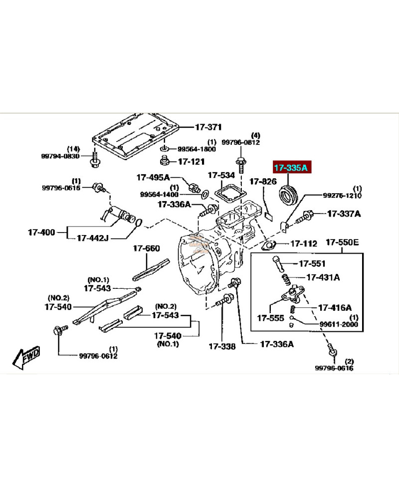 JOINT SORTIE BOITE RX8 MAZDA