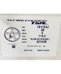 SET 4 JANTES EMOTION T5R 18X9.5" ET38 5X114 WORK WHEELS