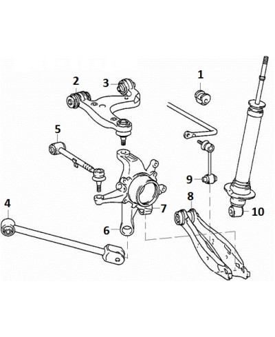 SILENTBLOC PORTE MOYEU ARRIERE