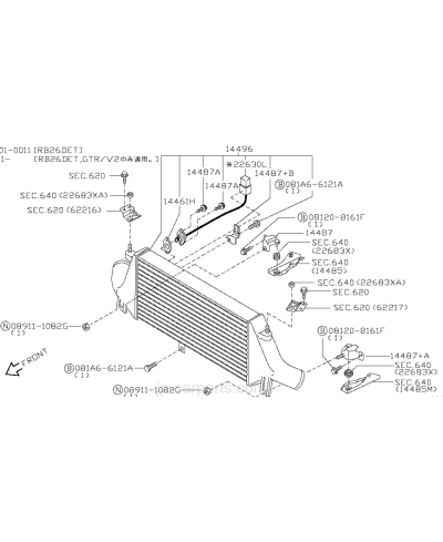 SONE AIR ECHANGEUR R34 GTR NISSAN 