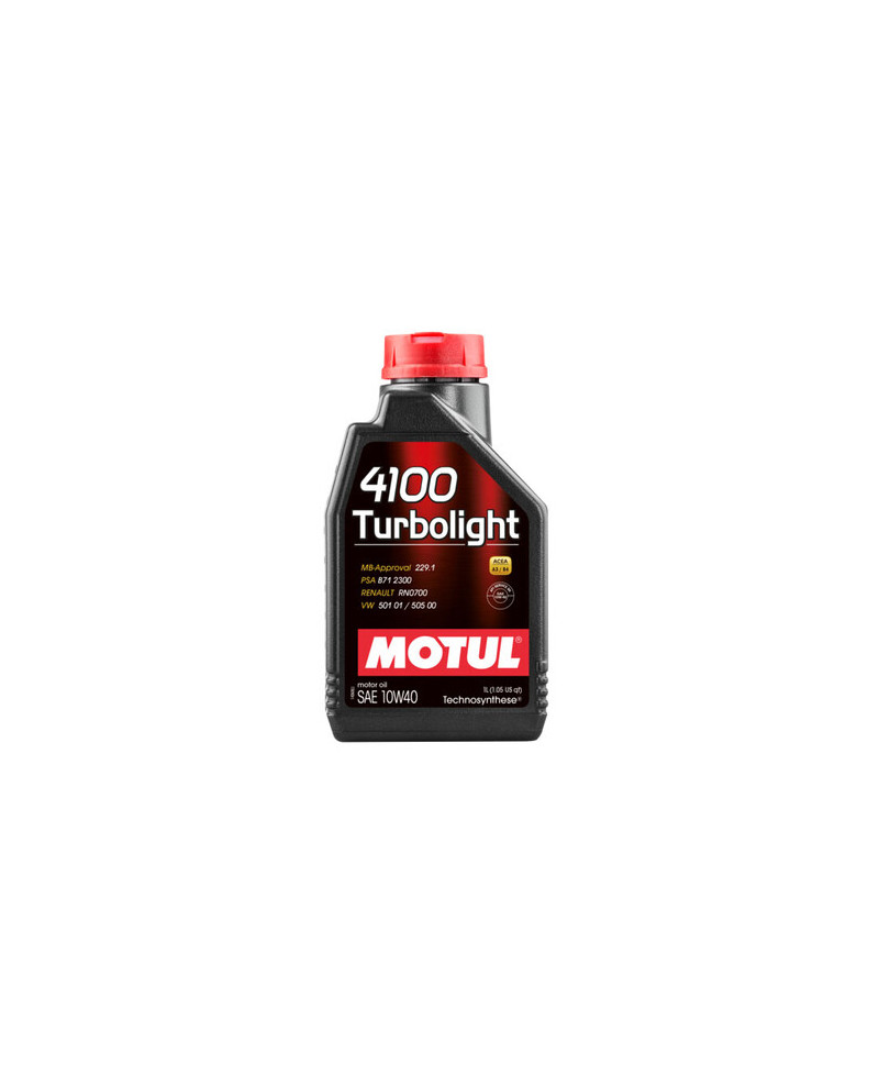HUILE MOTEUR 4100 TURBOLIGHT 10W40 MOTUL - 1L