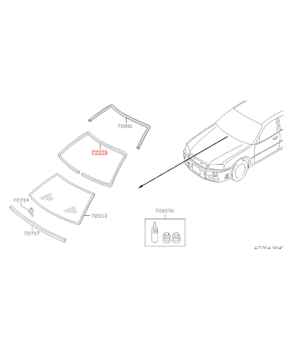 JOINT MOUSSE PAREBRISE LUNETTE ARRIERE NISSAN