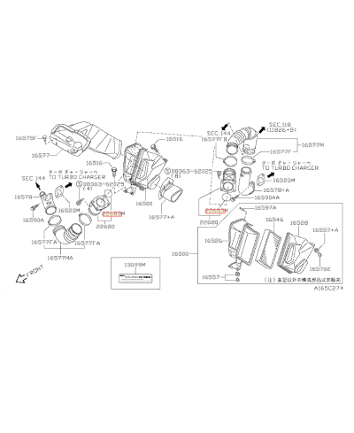 JOINT TORIQUE MAF SKYLINE RB26 NISSAN 