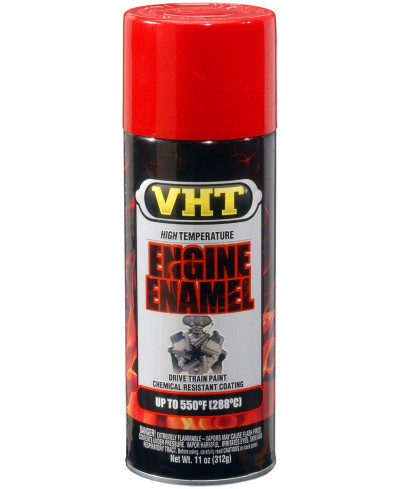 PEINTURE MOTEUR HAUTE TEMPERATURE ET RESISTANCE ROUGE BRILLANT VHT