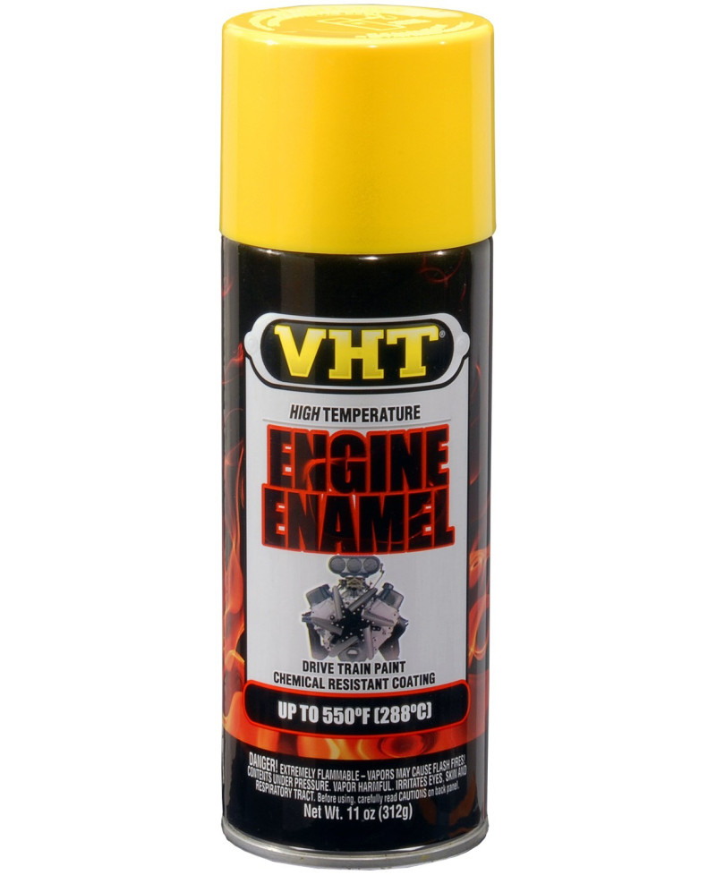PEINTURE MOTEUR HAUTE TEMPERATURE ET RESISTANCE JAUNE BRILLANT VHT