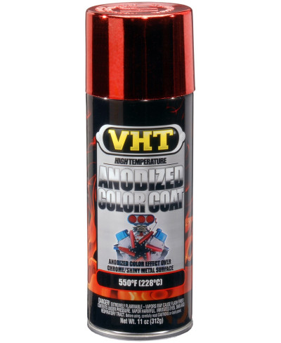 PEINTURE HAUTE TEMPERATURE METALLISEE ROUGE ANODISE VHT