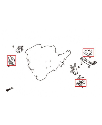 SUPPORTS MOTEUR ET BOITE DE VITESSE RENFORCÉS NISSAN 200SX S13 / S14 / S15 HARDRACE