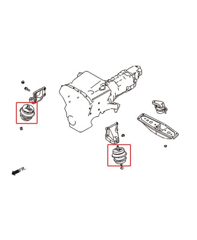 KIT SUPPORTS MOTEUR ET BOITE RENFORCES 350Z HARDRACE