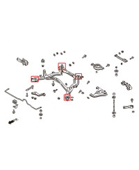 SILENT BLOCS DE TIRANT RENFORCÉS 200SX / 300ZX / SKYLINE HARDRACE