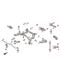 SILENT BLOCS DE TRIANGLE AVANT INFERIEUR  200SX S13 / 300ZX / R32 HARDRACE