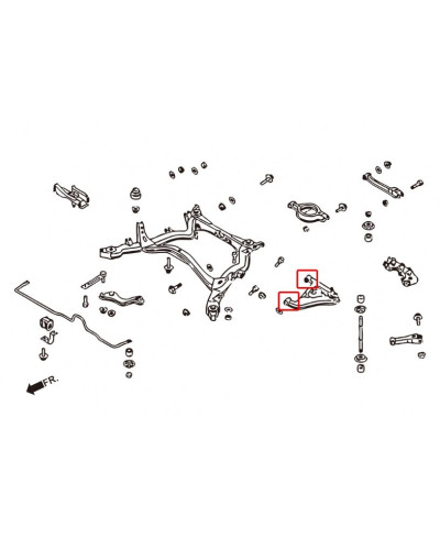 SILENT BLOCS DE TRIANGLE ARRIERE INFERIEUR  200SX S13 / 300ZX / R32 HARDRACE