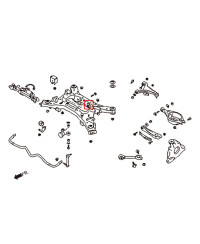 SILENTBLOC SUPPORT DIFFERENTIEL ARRIERE RENFORCE 350Z HARDRACE