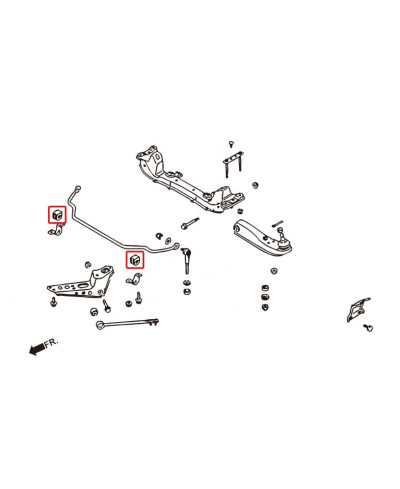SILENT BLOCS RENFORCES BARRE STABILISATRICE AVANT NISSAN 200SX S13 HARDRACE