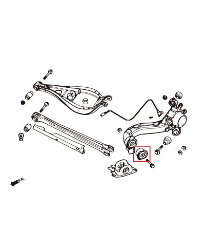 SILENT-BLOCS BRAS OSCILLANT ARRIÈRE ROTULÉS BMW SÉRIE 3 / Z4 HARDRACE