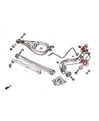 SILENT-BLOCS BRAS OSCILLANT ARRIÈRE BMW SÉRIE 3 / Z4 HARDRACE