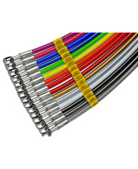 DURITES FLEXIBLES DE FREIN TRÉSSÉES AVIATIONS CIVIC TYPE R FK8 HEL