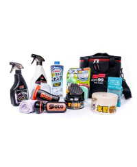 KIT DE PRODUITS D'ENTRETIEN PREMIUM + SAC DE RANGEMENT DE COFFRE SOFT99
