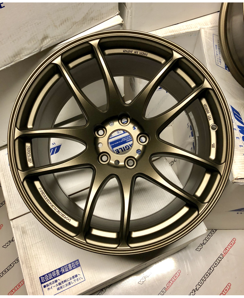 SET 2 JANTES CR KIWAMI 18"x9.5" ET38 5X114 BRONZE (AHG) WORK WHEELS