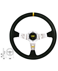 VOLANT OMP CORSICA NOIR & GRIS