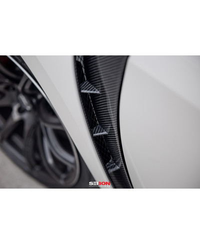 GRILLES D'EXTRACTION D'AIR AILES AVANT EN CARBONE HONDA CIVIC TYPE-R FK8 SEIBON