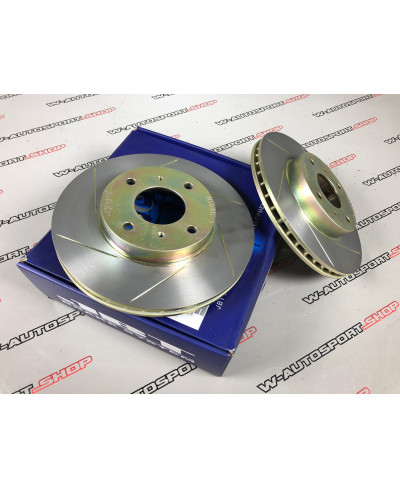 SET DE DISQUES DE FREIN AVANT VENTILÉS RAINURÉS NISSAN 200SX S13 JBT BRAKE