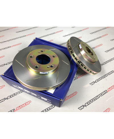 SET DE DISQUES DE FREIN AVANT VENTILÉS RAINURÉS NISSAN 200SX S15 JBT BRAKE