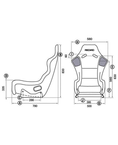 SIÈGE BAQUET PRO RACER SPA HANS FIA RECARO