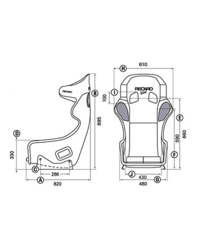 SIÈGE BAQUET PRO RACER HANS SPG XL FIA RECARO