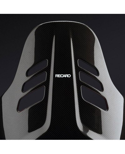 SIÈGE BAQUET PODIUM CARBONE CKF ABE / FIA ALCANTARA NOIR & CUIR ROUGE RECARO