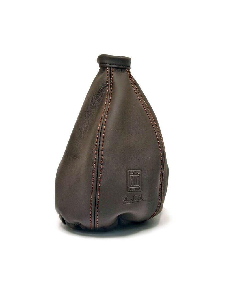 SOUFFLET DE LEVIER DE VITESSES EN CUIR BRUN NARDI
