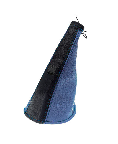 SOUFFLET DE FREIN À MAIN EN CUIR NOIR & BLEU NARDI